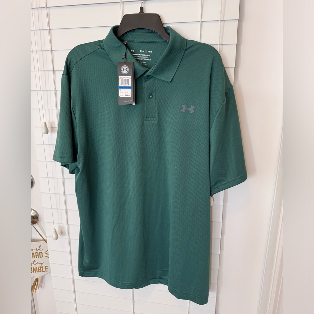 Under Armour Men's Dark Green Polo Shirt